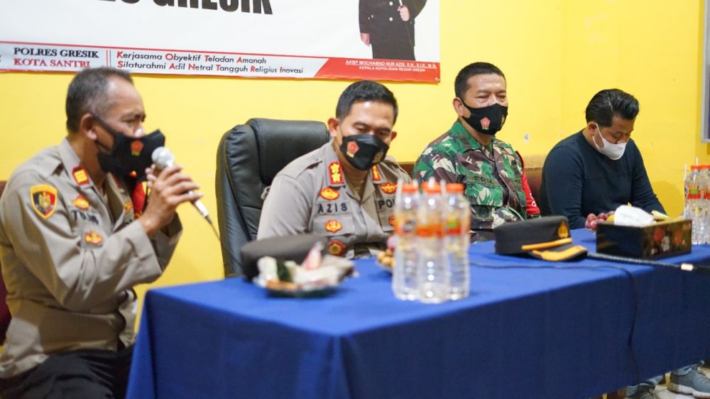 Kapolres Gresik AKBP Mochamad Nur Azis saat lakukan kunjungan kerja ke Polsek jajaran rayon Barat