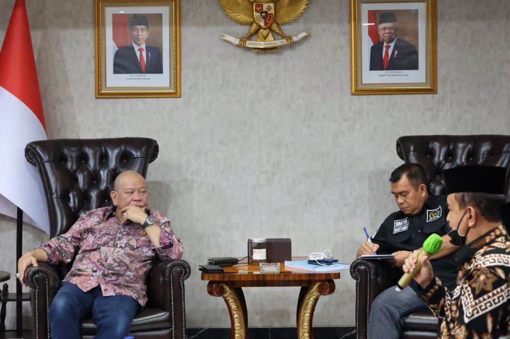 Jajaran pengurus pusat PSHT menemui ketua DPD RI AA LaNyalla Mahmud Mattalitti