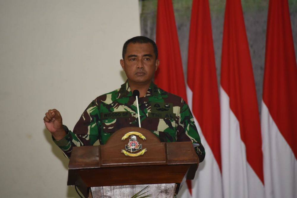 Aspotmas KASAL Mayjen TNI (Mar) Widodo Dwi Purwanto Beri pembekalan siswa Diktukpa dan Diktupakat