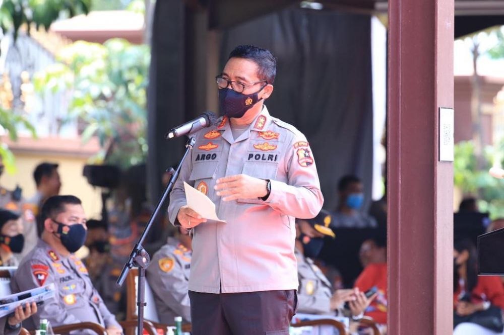 Kadiv Humas Polri Irjen Pol Argo Yuwono saat memberikan sambutan