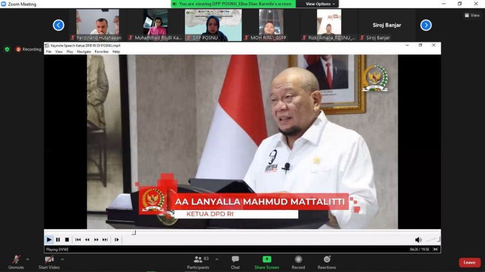 Ketua DPD RI AA LaNyalla Mahmud Mattalitti