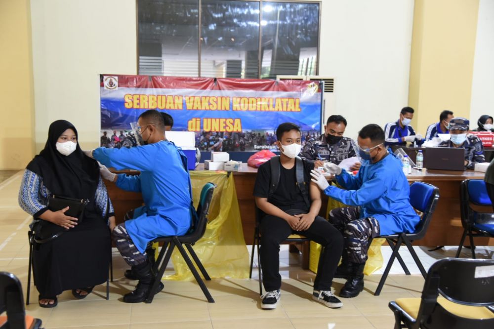 Kodiklatal Kebut Serbuan Vaksin Maritim di Unesa