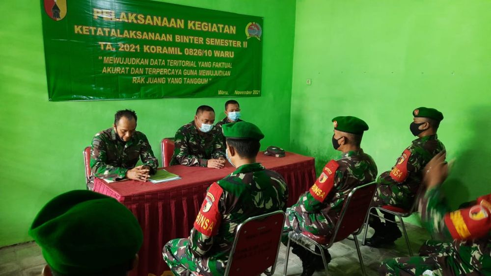 Kasdim 0826 Pamekasan minta Koramil jajaran kreatif saat pelaksanaan vaksinasi