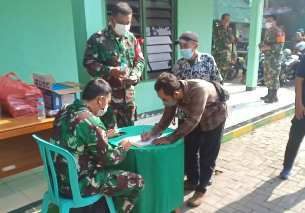 Danramil 0830/05 Tandes saat gelar Binjaring Teritorial