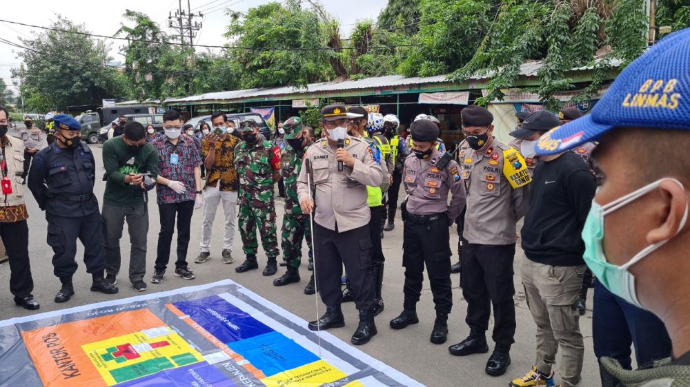 Simulasi PAM Nataru yang dilakukan Polrestabes Surabaya 