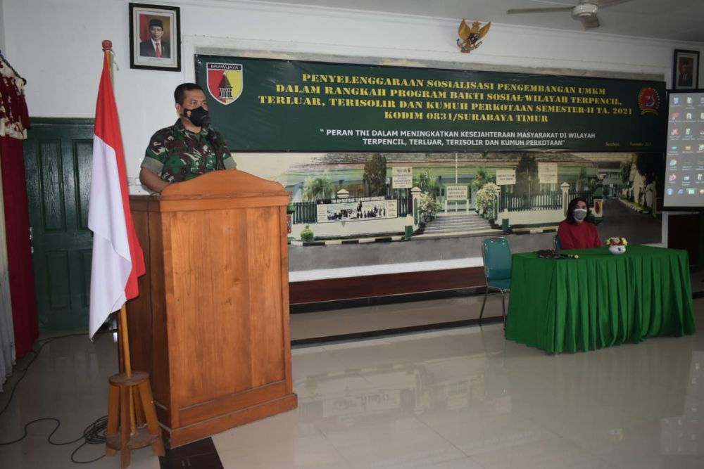 Sosialisasi Pengembangan UMKM Semester ll Kodim Surabaya Timur
