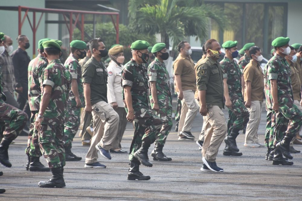Prajurit korem 084/BJ lakukan PBB setelah apel pagi