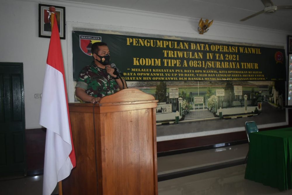 Dandim Tipe A 0831/ST Kolonel Inf Agus Faridianto saat memberikan sambutan
