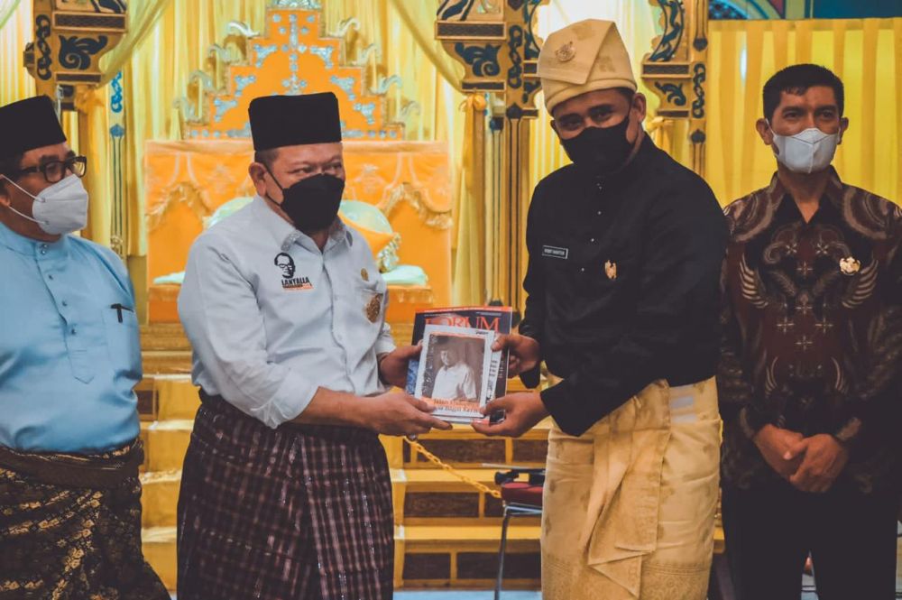 Ketua DPD RI AA LaNyalla Mahmud Mattalitti saat di Istana Maimun
