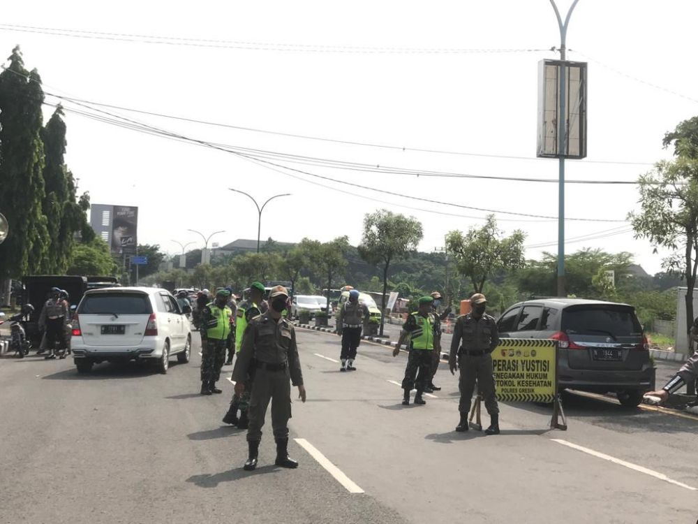 Polres Gresik bersama instansi terkait terus gencarkan Prokes