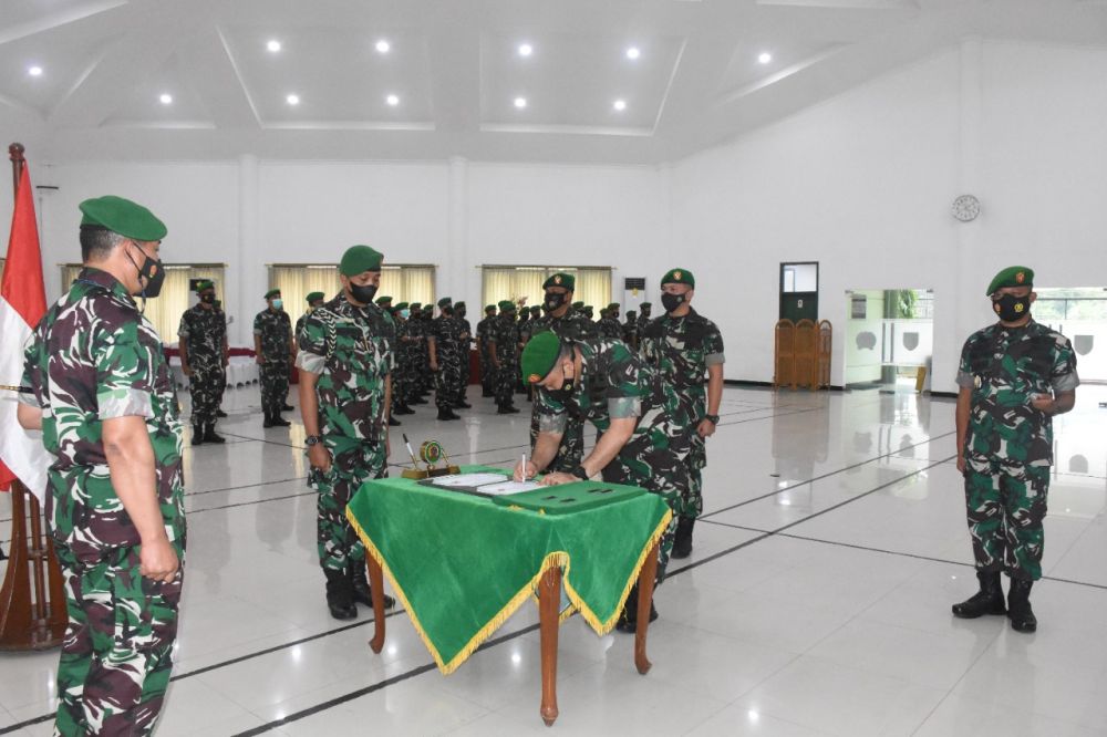 Danrem 084/BJ pimpin laporan korp, Sertijab dan tradisi satuan