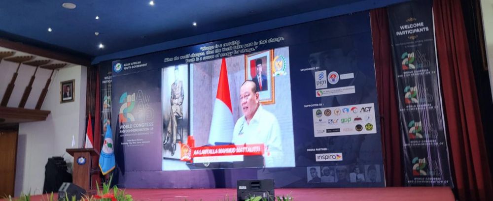 Ketua DPD RI AA LaNyalla Mahmud Mattalitti saat vidcon