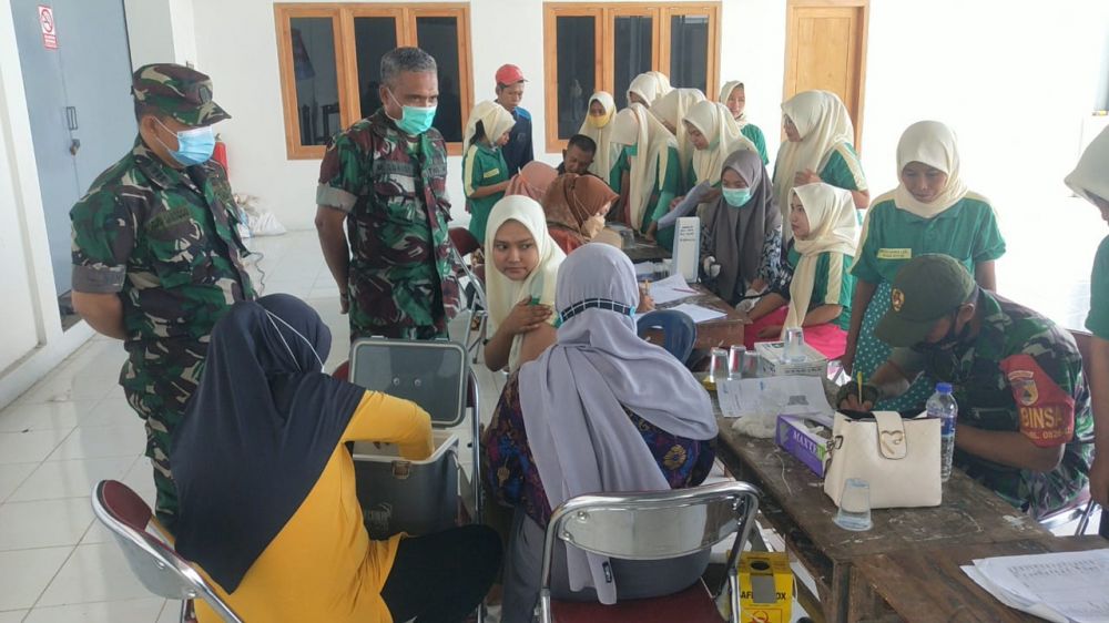 Posramil 0826/12 Kadur kembali gelar Vaksin di pabrik rokok