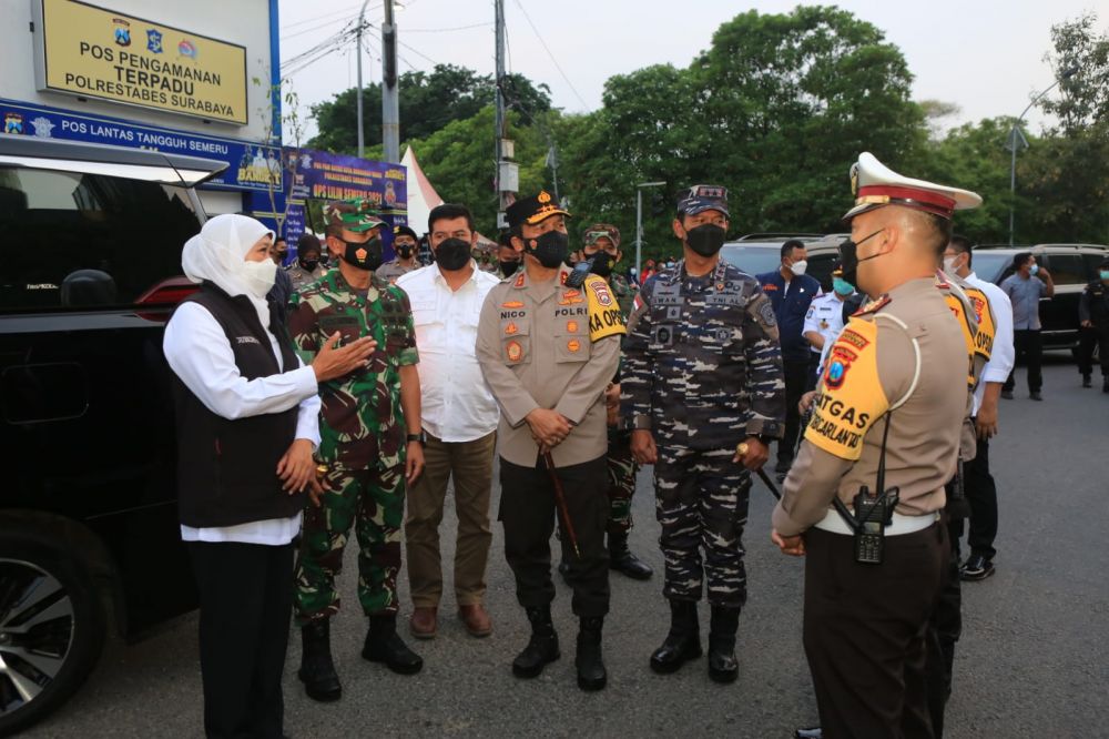 Forkopimda Jatim saat tinjau Prokes dan pengamanan Gereja