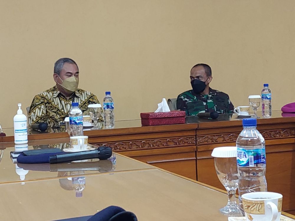 Inspektur Kodiklatal Brigjen TNI (Mar) Amir Faisol saat kunker ke BPKP