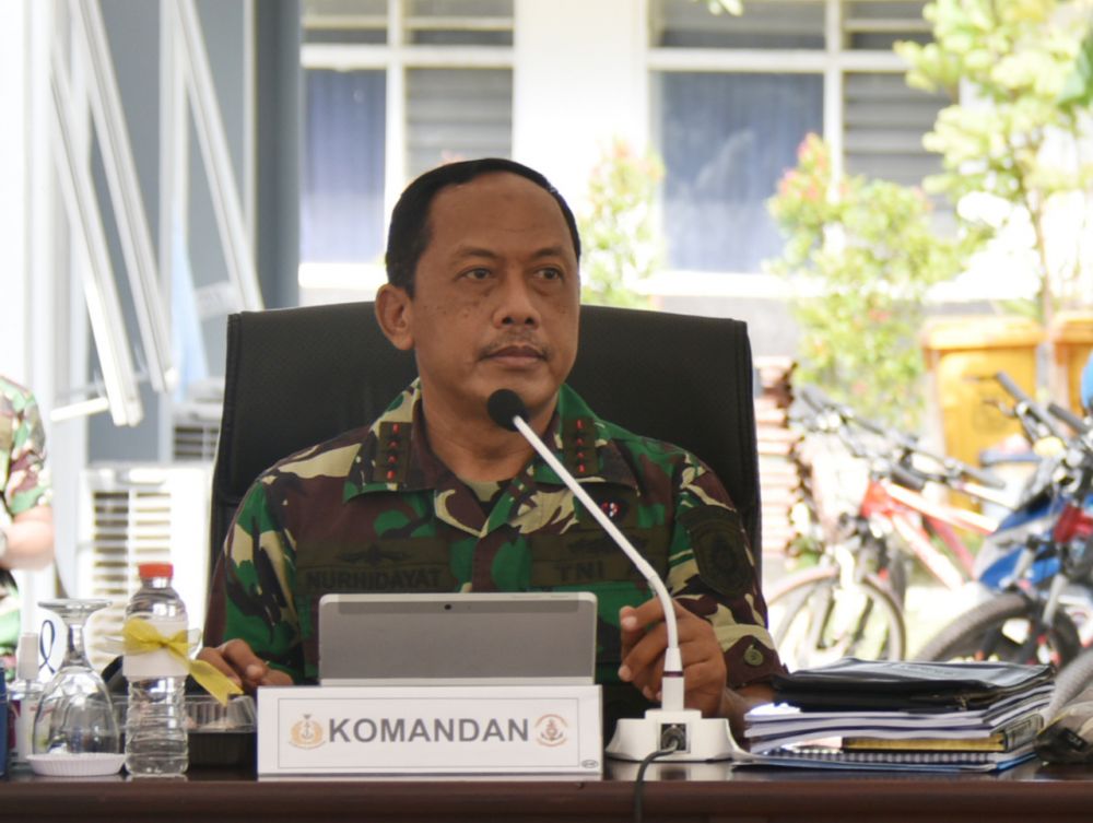 Dankodiklatal Laksamana Madya TNI Nurhidayat saat memberikan sambutan