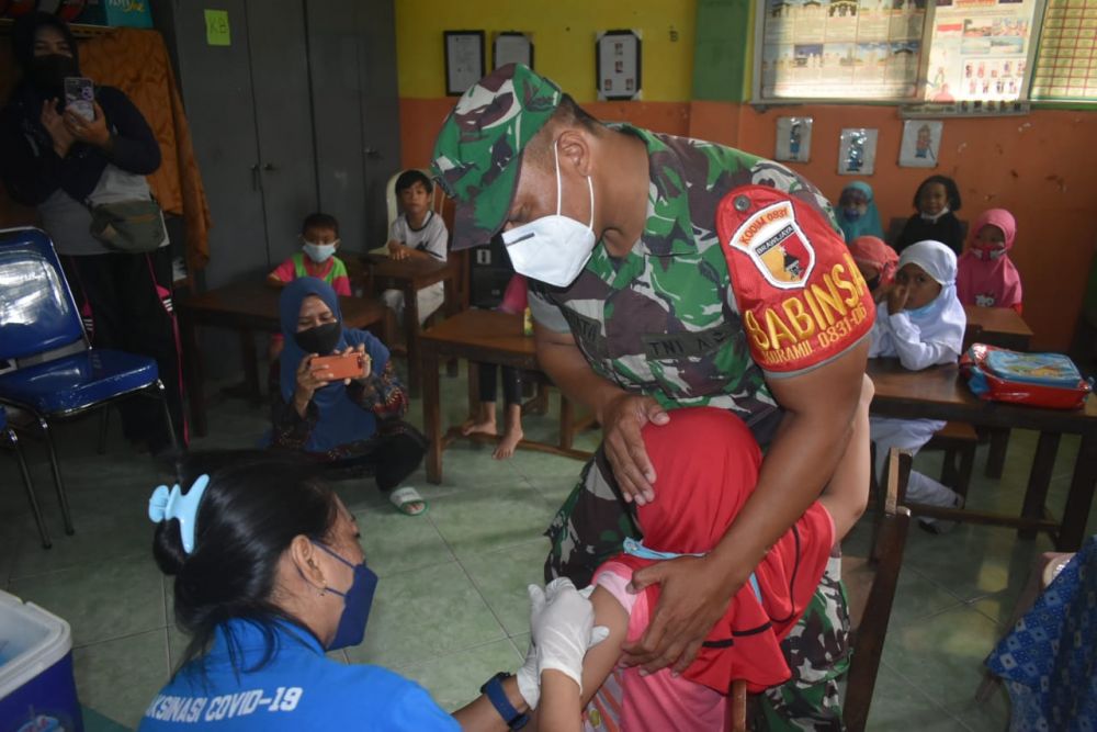 Kodim tipe A 0831/ST gelar Vaksin anak umur 6-11 tahun