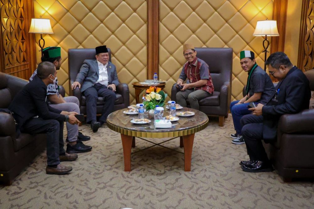 PB HMI MPO saat Silaturahim ke ketua DPD RI AA LaNyalla Mahmud Mattalitti
