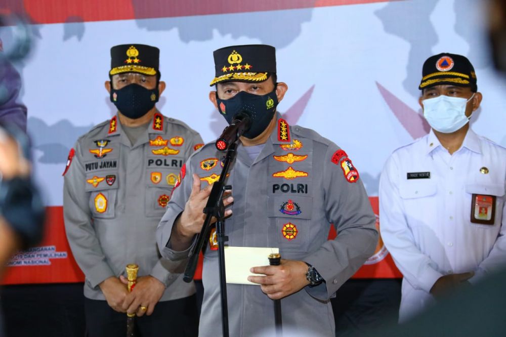 Kapolri Jenderal Listyo Sigit Prabowo saat memberikan keterangan