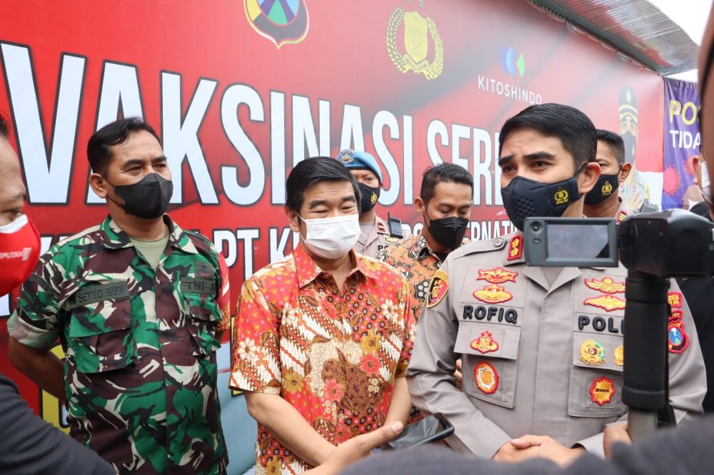 Kapolresta Mojokerto Kota AKBP Rofiq Ripto Himawan saat memberikan keterangan