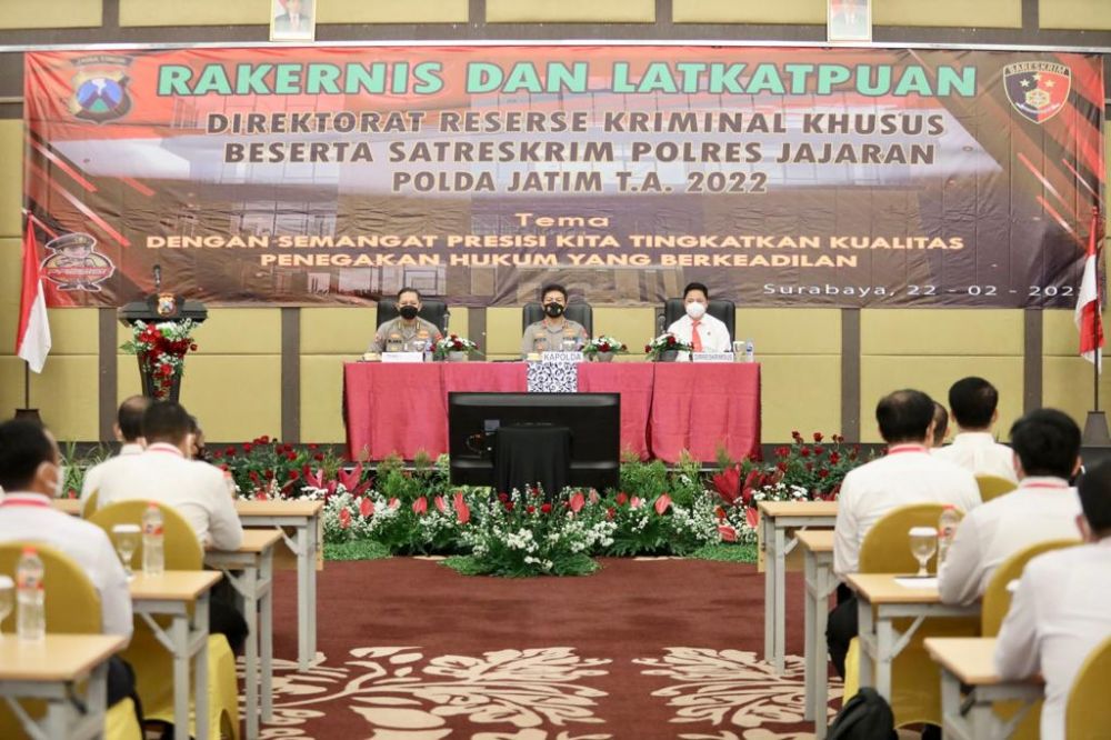 Kapolda Jatim Buka Rakernis, Pelatihan Kemampuan Penyidik dan Pembantu Ditreskrimsus