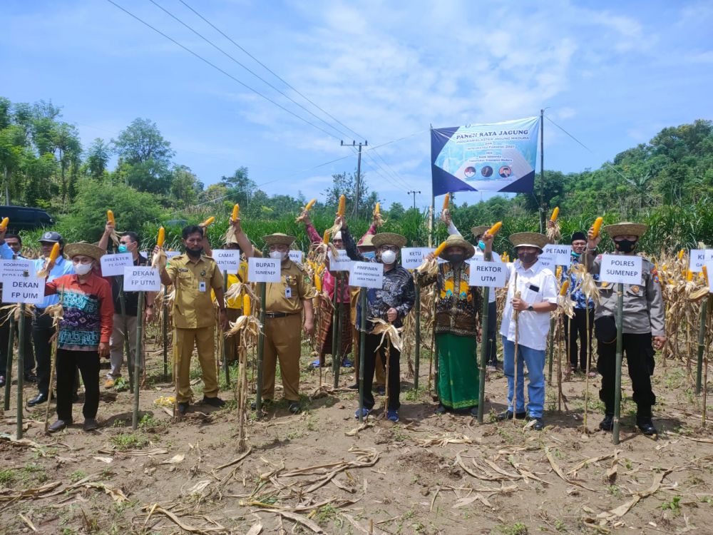 Gapoktan binaan saat menunjukkan hasil panen raya