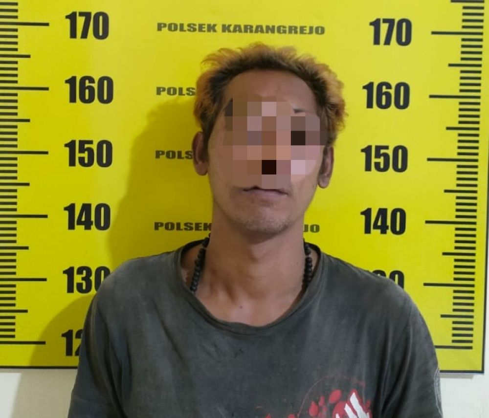 Polsek Karangrejo Tangkap Residivis Sajam asal Desa Sukorejo