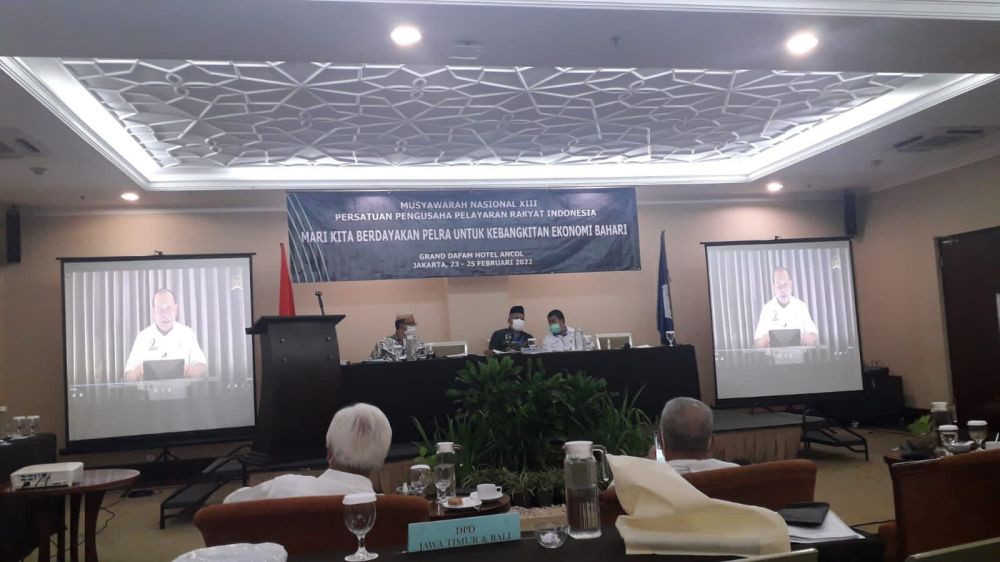 Ketua DPD RI AA LaNyalla Mahmud Mattalitti saat pembukaan Musyawarah Nasional ke-13