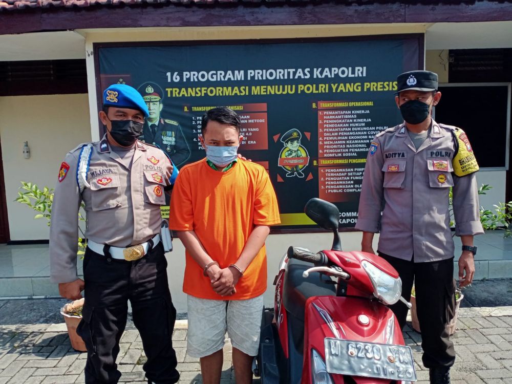 Unit Reskrim Polsek Driyorejo Berhasil Tangkap Pelaku Curanmor