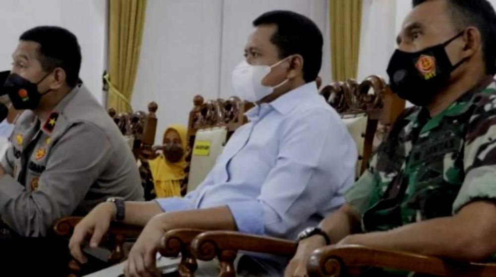 Saat menghadiri kegiatan di Gedung Negara, tampak Bupati Sumedang bersama Wakapolda Jabar serta Dandim 0610 Sumedang