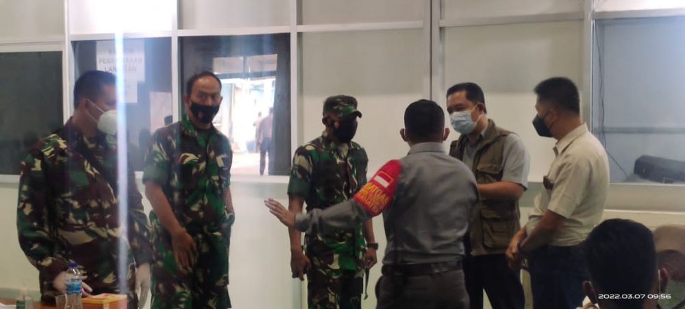 Dandim 0610 Sumedang turut hadir langsung ke PT. Kahatex Cimanggung, dalam kegiatan Vaksinasi booster.