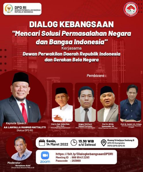 Dialog Kebangsaan bersama Ketua DPD RI AA LaNyalla Mahmud Mattalitti