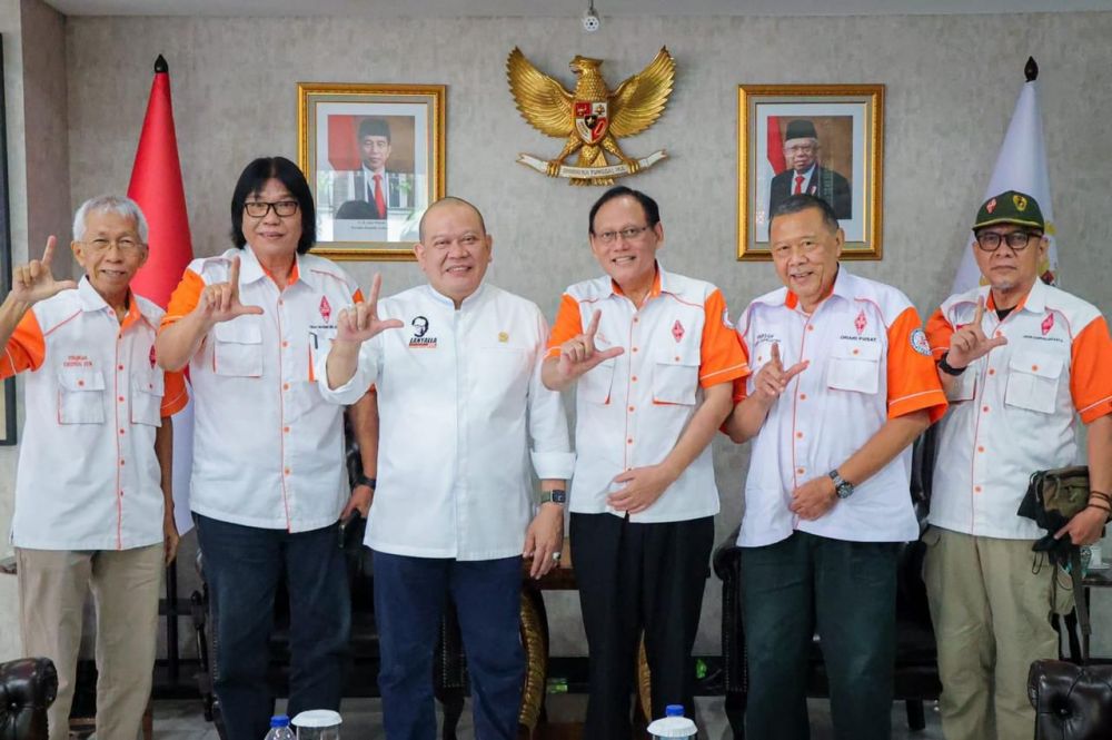 Ketua DPD RI AA LaNyalla Mahmud Mattalitti saat terima audiens ORARI