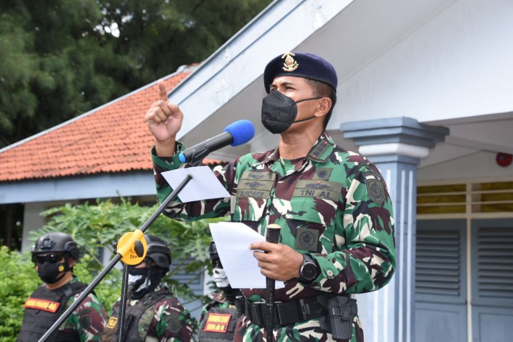 Danpusdikpel Kodikopsla Kolonel Laut (P) Andike Sri Mutia saat memberikan sambutan 