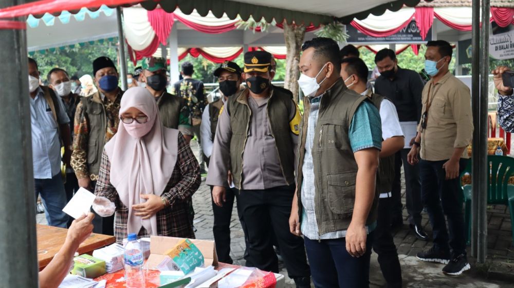 Kapolres Gresik dan Forkopimda Cek Pelaksanaan Pilkades Serentak 2022