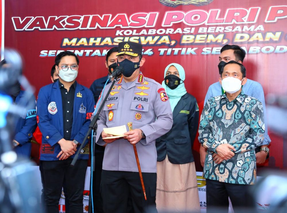 Kapolri Jenderal Listyo Sigit Prabowo saat memberikan sambutan 