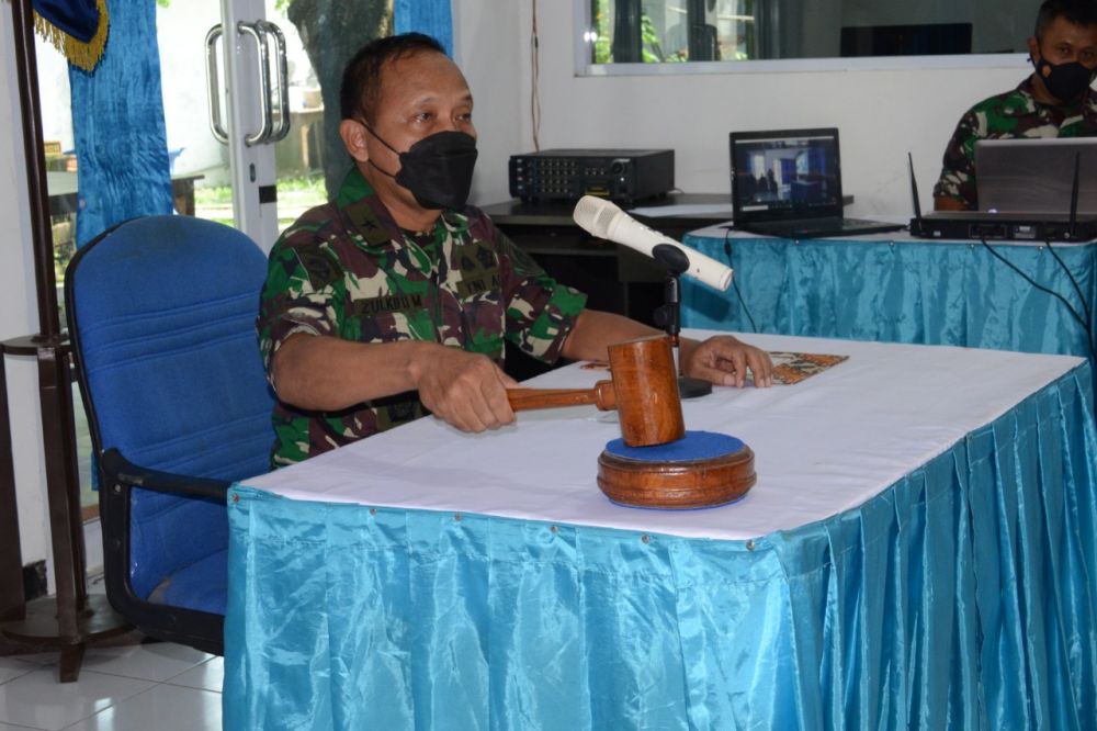 Kapokgadik Kodiklatal Laksma TNI Zulkifli Mahmud saat memberikan sambutan