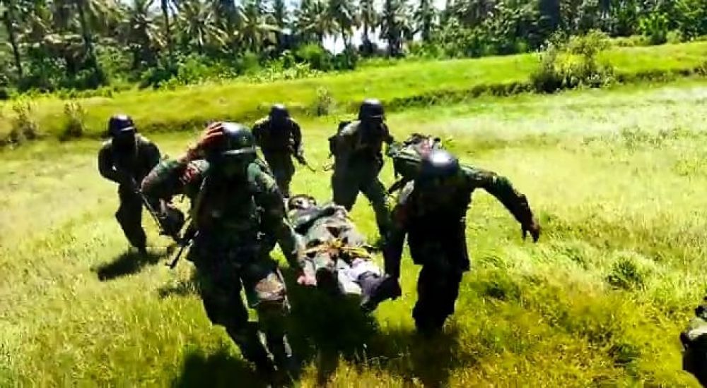 Siswa Diktaifib saat berlatih tempur 