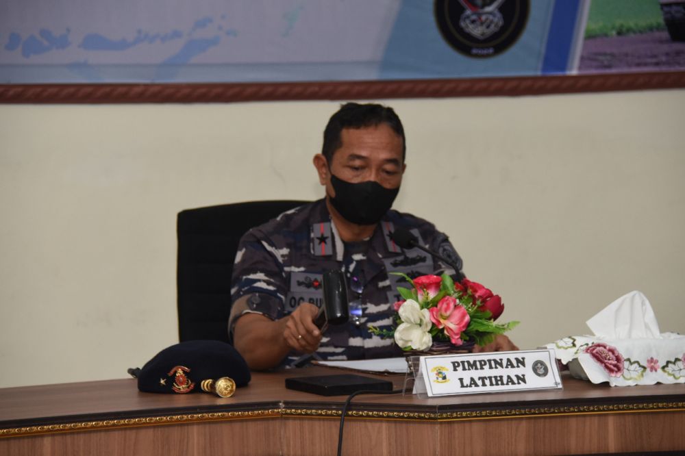 Dankodikopsla Laksamana Pertama TNI Octavianus Budi Susanto saat memberikan sambutan 