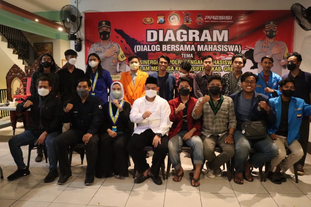 Kapolres Gresik Gelar Dialog Bersama Mahasiswa Jaga Kondusifitas