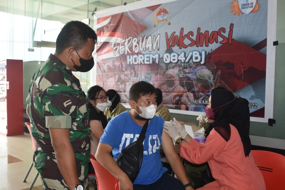 Korem 084/BJ gelar Vaksin layani masyarakat jelang lebaran Idul Fitri 