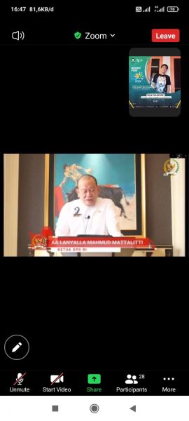 Ketua DPD RI AA LaNyalla Mahmud Mattalitti 