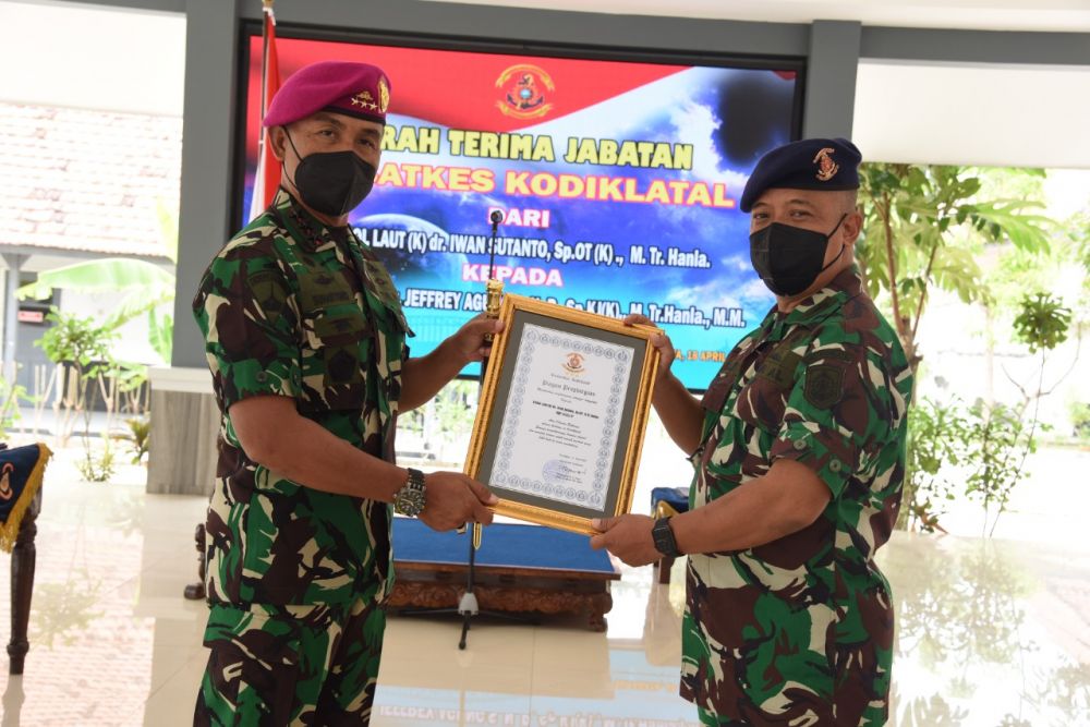Dankodiklatal Letjen TNI Suhartono saat pimpin Sertijab Kasatkes Kodiklatal 