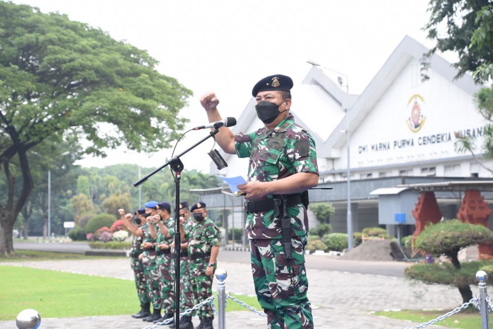 Dankodikdukum Kodiklatal Laksma TNI Budi Raharjo saat buka pendidikan Sargolan