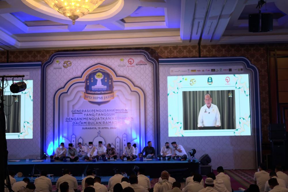 Ketua DPD RI AA LaNyalla Mahmud Mattalitti saat vicon 