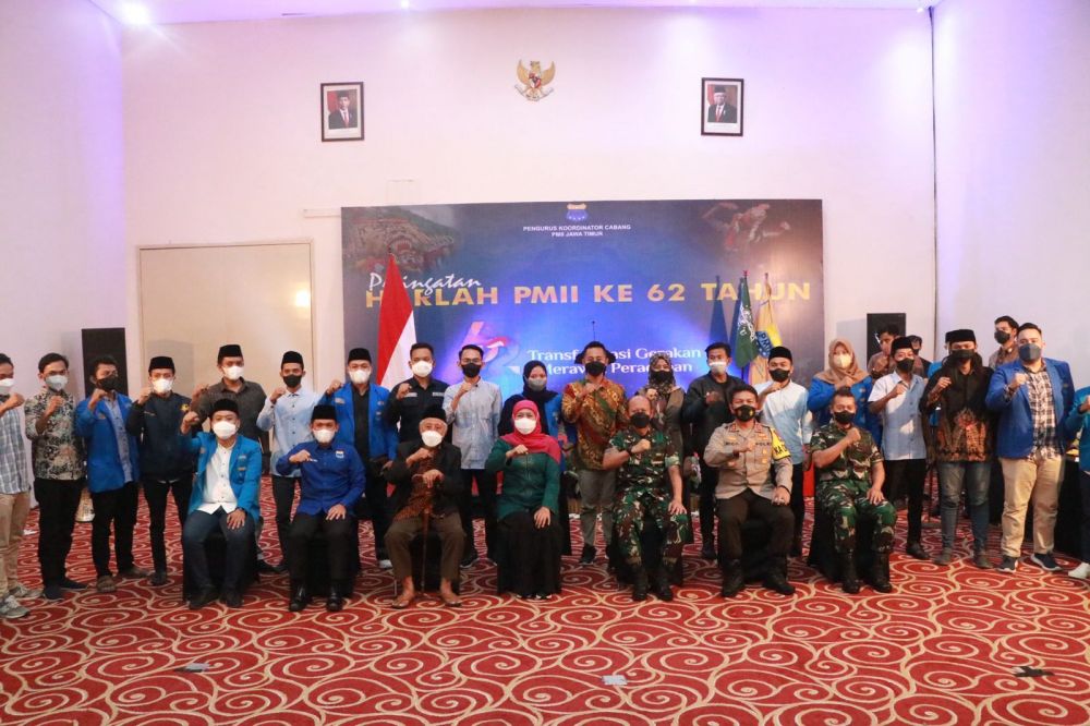 Forkopimda Jatim saat hadiri Harlah PMII ke-62 