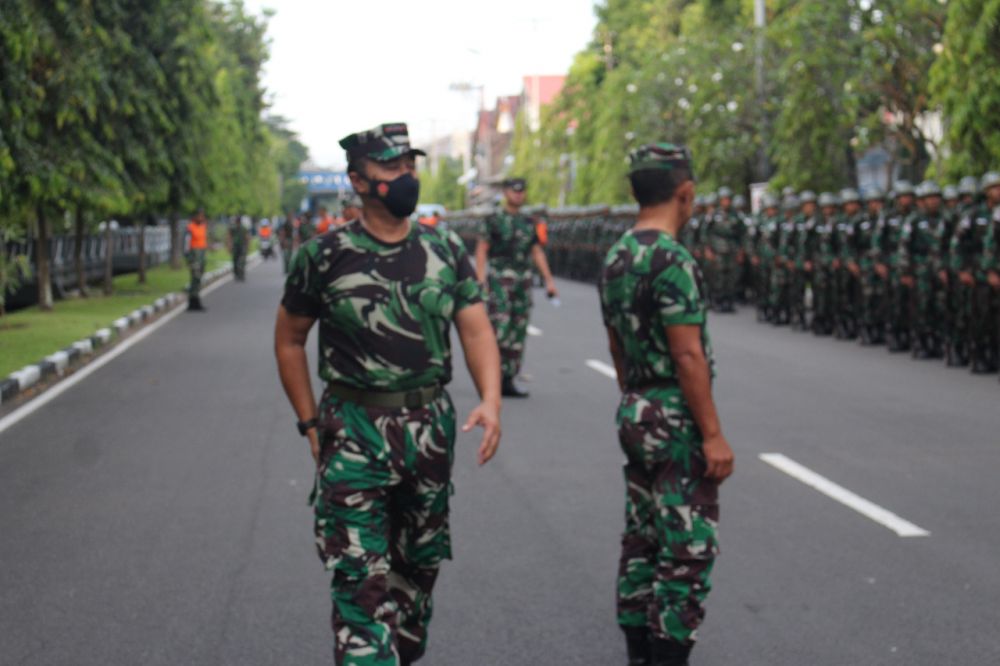 Siswa Satdik 2 Makassar saat latihan Hanmars