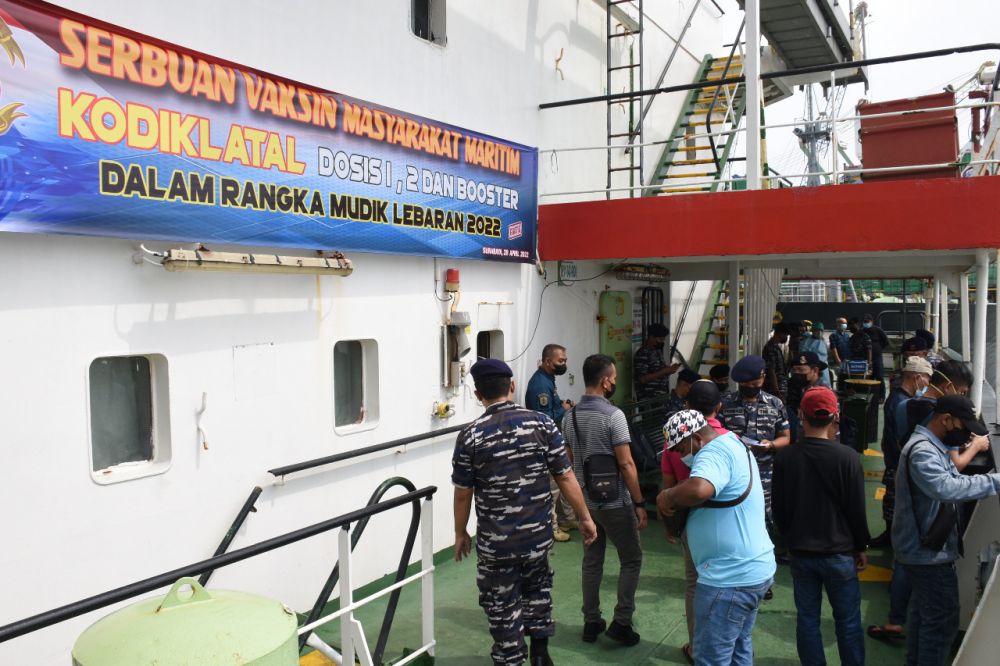 Warga dan ABK antusias ikuti Vaksin Booster sebagai syarat mudik lebaran