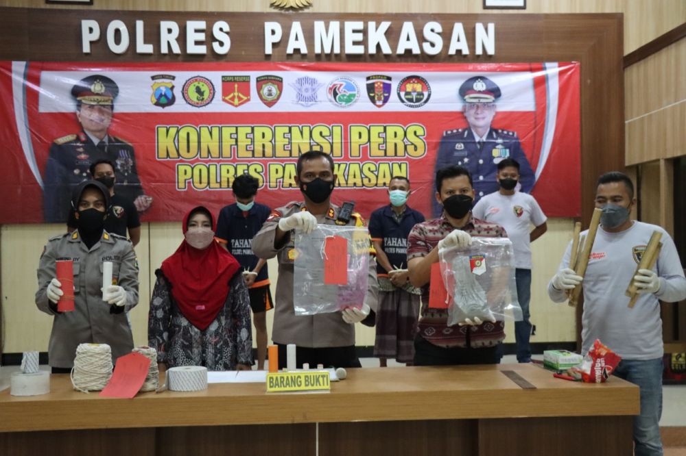 Polres Pamekasan amankan tersangka beserta barang buktinya