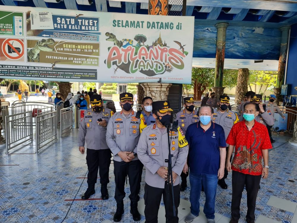 Kapolda Jatim Cek Pos PAM dan Pos Yan di Atlantis Land Kenjeran Surabaya